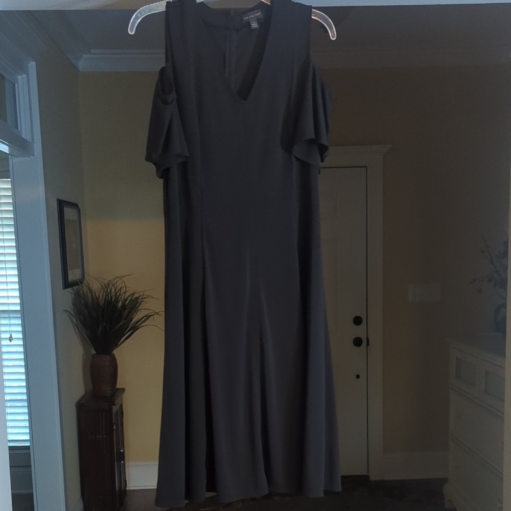 The Limited Black Sheath Mini Dress with Flutter Sleeves